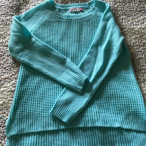 Large Aqua SO Sweater - Picture 1 of 3